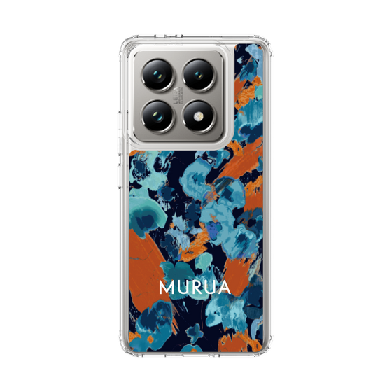 Slim Protection Case［ MURUA - Art print - Navy × Orange ］