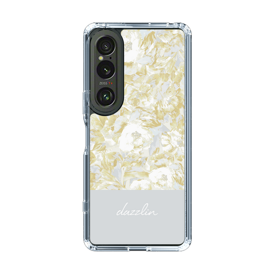 Slim Protection Case［ dazzlin - PaintFlower - Light Blue ］