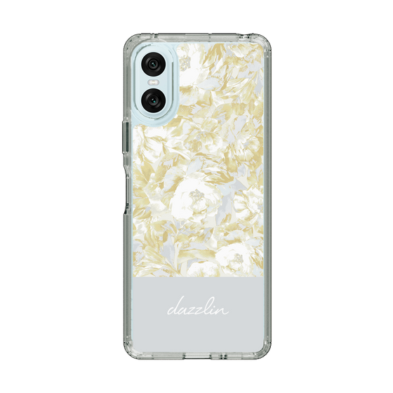 Slim Protection Case［ dazzlin - PaintFlower - Light Blue ］