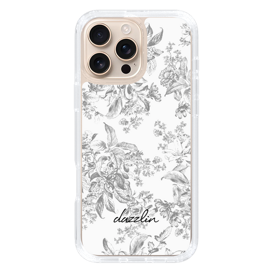 Slim Protection Case［ dazzlin - ToneFlower - Gray ］