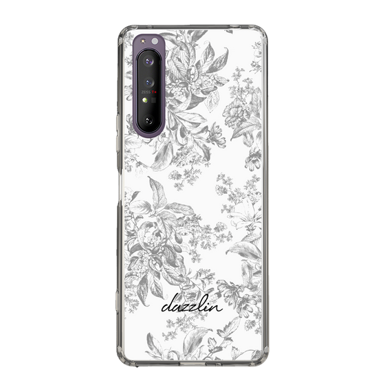 Slim Protection Case［ dazzlin - ToneFlower - Gray ］