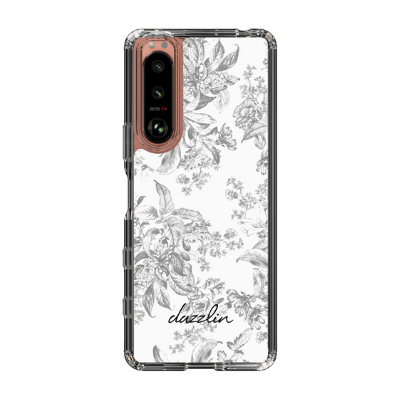 Slim Protection Case［ dazzlin - ToneFlower - Gray ］