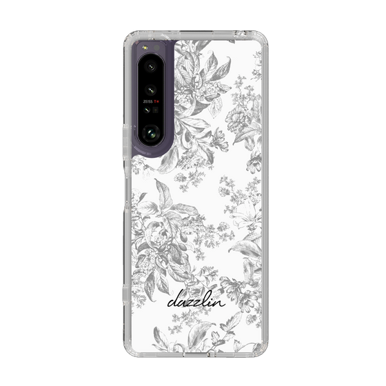 Slim Protection Case［ dazzlin - ToneFlower - Gray ］