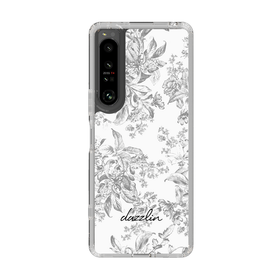 Slim Protection Case［ dazzlin - ToneFlower - Gray ］