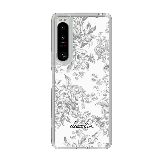 Slim Protection Case［ dazzlin - ToneFlower - Gray ］