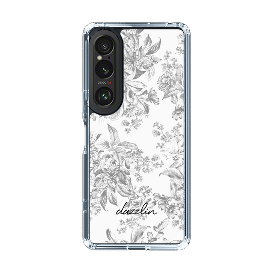 Slim Protection Case［ dazzlin - ToneFlower - Gray ］