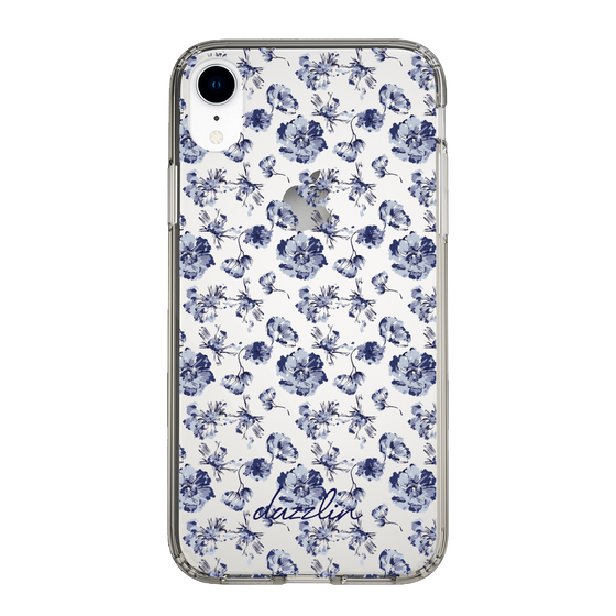 Slim Protection Case［ dazzlin - BlueFlower - Clear ］