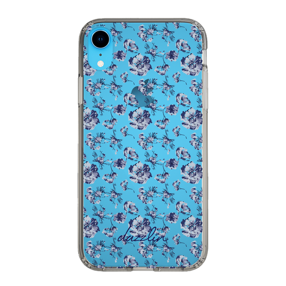 Slim Protection Case［ dazzlin - BlueFlower - Clear ］