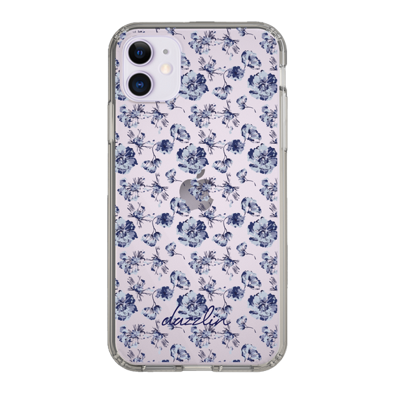 Slim Protection Case［ dazzlin - BlueFlower - Clear ］