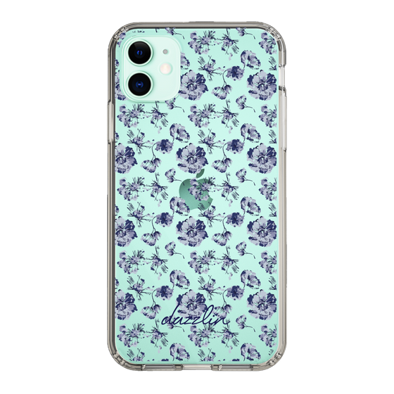 Slim Protection Case［ dazzlin - BlueFlower - Clear ］