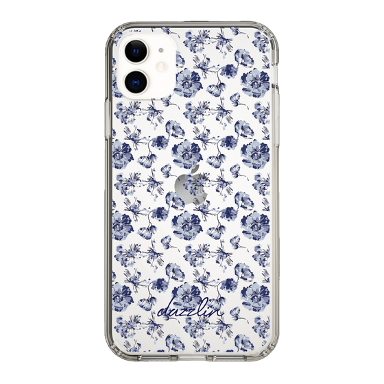 Slim Protection Case［ dazzlin - BlueFlower - Clear ］