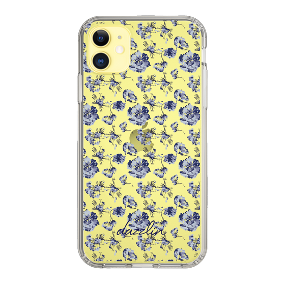 Slim Protection Case［ dazzlin - BlueFlower - Clear ］