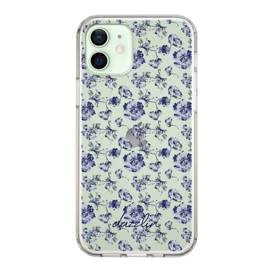 Slim Protection Case［ dazzlin - BlueFlower - Clear ］
