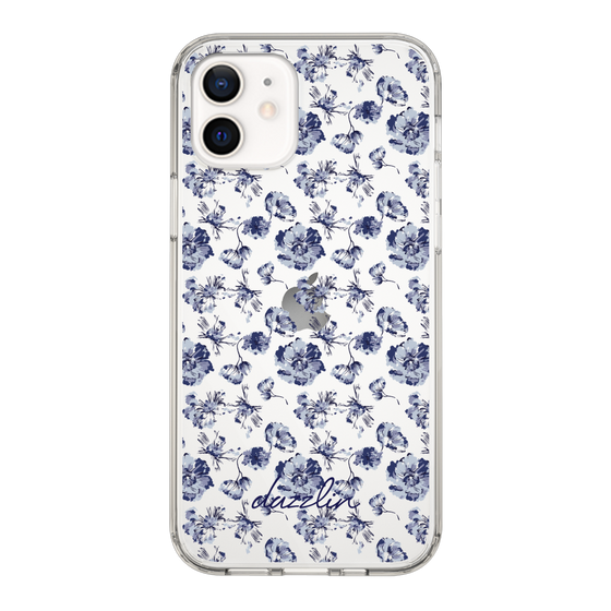 Slim Protection Case［ dazzlin - BlueFlower - Clear ］