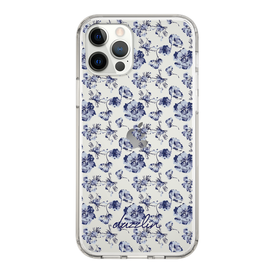 Slim Protection Case［ dazzlin - BlueFlower - Clear ］