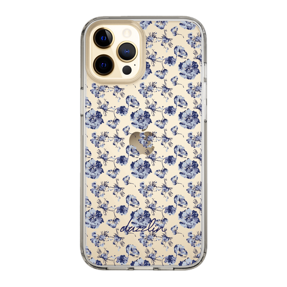 Slim Protection Case［ dazzlin - BlueFlower - Clear ］