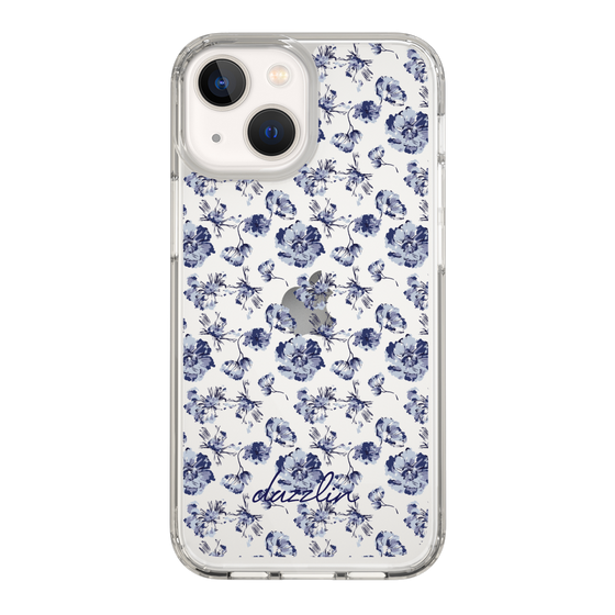 Slim Protection Case［ dazzlin - BlueFlower - Clear ］