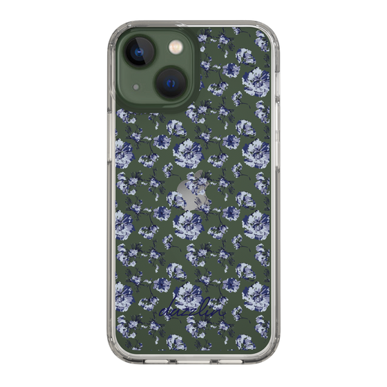 Slim Protection Case［ dazzlin - BlueFlower - Clear ］