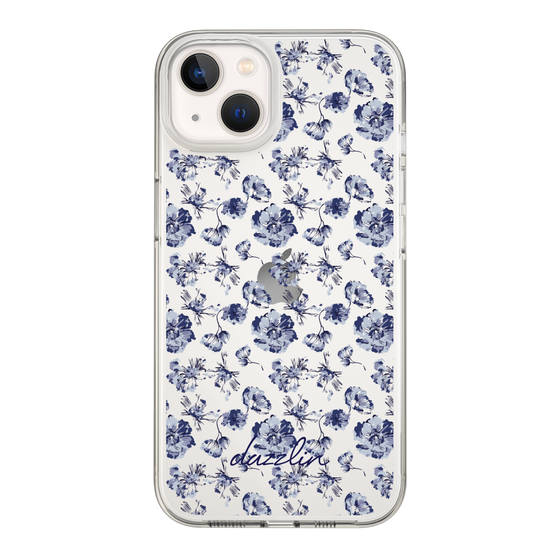 Slim Protection Case［ dazzlin - BlueFlower - Clear ］