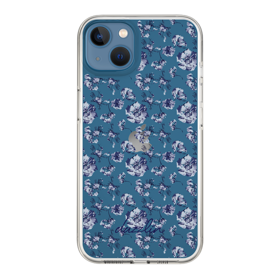 Slim Protection Case［ dazzlin - BlueFlower - Clear ］