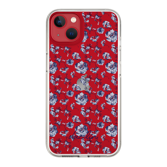 Slim Protection Case［ dazzlin - BlueFlower - Clear ］