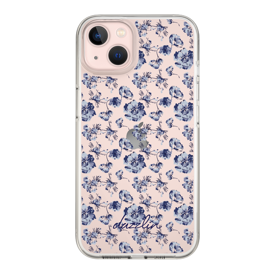 Slim Protection Case［ dazzlin - BlueFlower - Clear ］