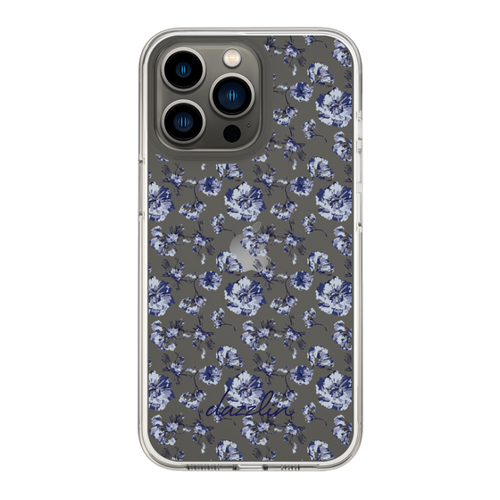 Slim Protection Case［ dazzlin - BlueFlower - Clear ］