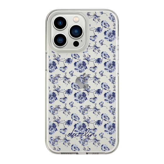 Slim Protection Case［ dazzlin - BlueFlower - Clear ］