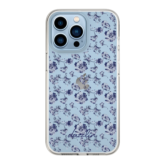 Slim Protection Case［ dazzlin - BlueFlower - Clear ］