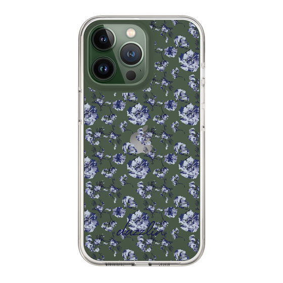 Slim Protection Case［ dazzlin - BlueFlower - Clear ］