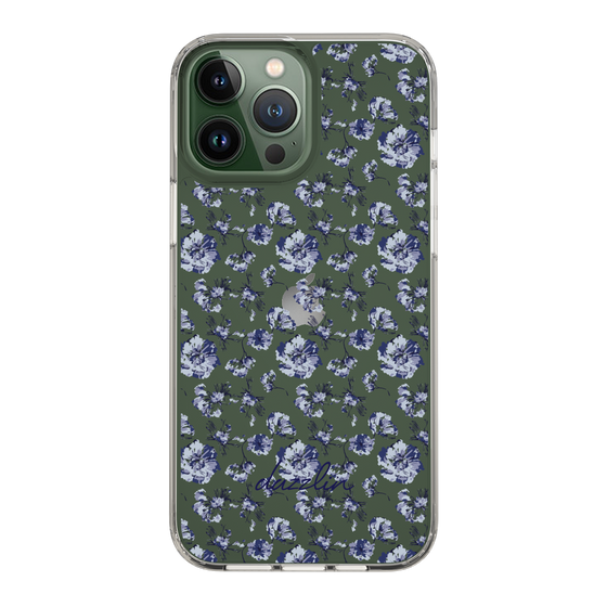 Slim Protection Case［ dazzlin - BlueFlower - Clear ］