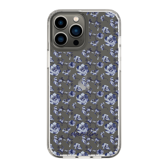 Slim Protection Case［ dazzlin - BlueFlower - Clear ］