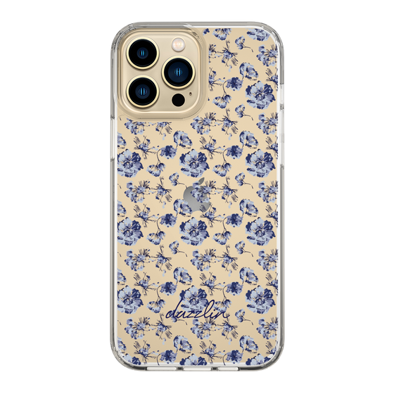 Slim Protection Case［ dazzlin - BlueFlower - Clear ］