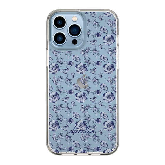 Slim Protection Case［ dazzlin - BlueFlower - Clear ］