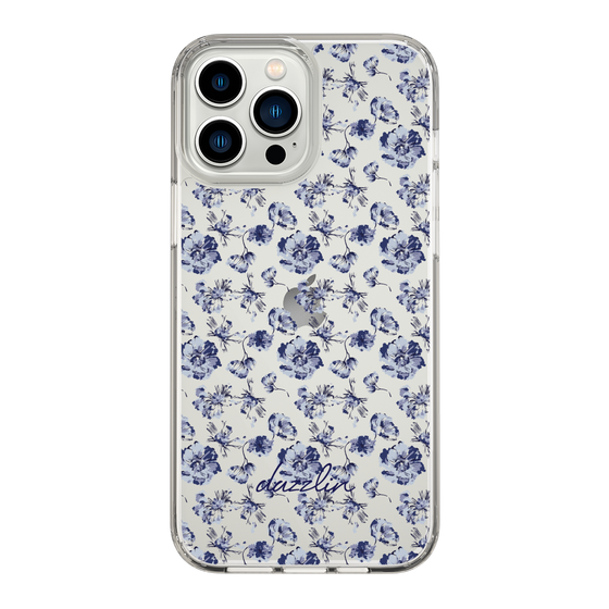 Slim Protection Case［ dazzlin - BlueFlower - Clear ］
