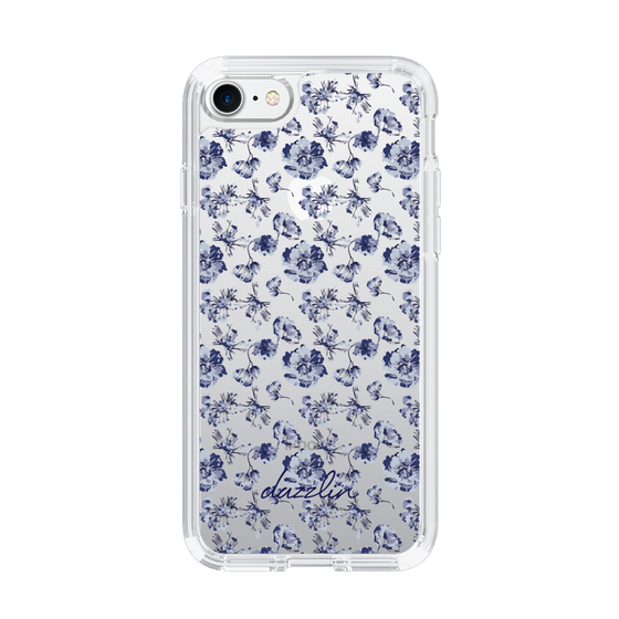 Slim Protection Case［ dazzlin - BlueFlower - Clear ］