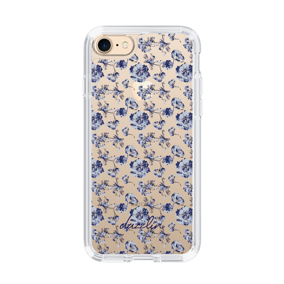 Slim Protection Case［ dazzlin - BlueFlower - Clear ］