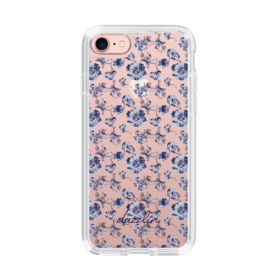 Slim Protection Case［ dazzlin - BlueFlower - Clear ］