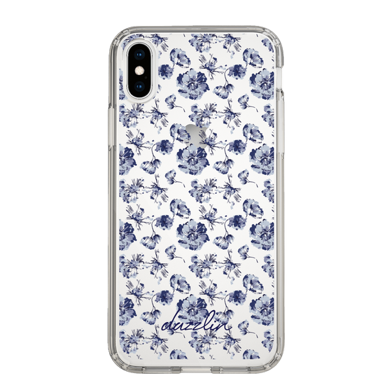 Slim Protection Case［ dazzlin - BlueFlower - Clear ］