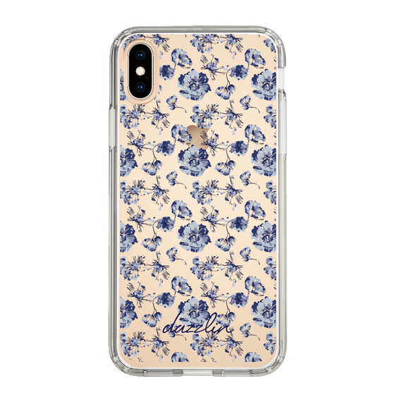 Slim Protection Case［ dazzlin - BlueFlower - Clear ］