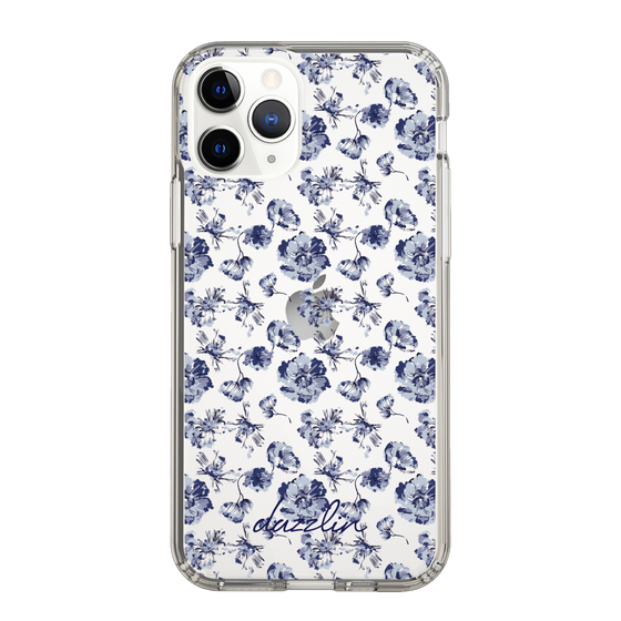 Slim Protection Case［ dazzlin - BlueFlower - Clear ］