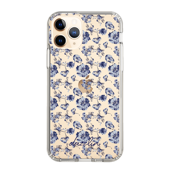 Slim Protection Case［ dazzlin - BlueFlower - Clear ］