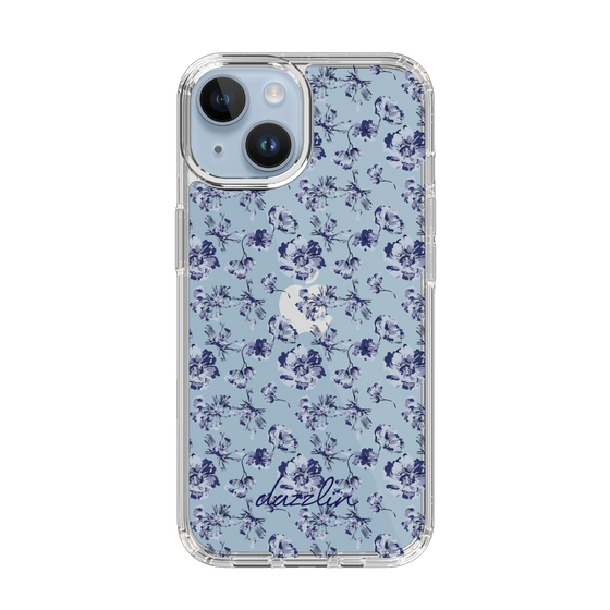 Slim Protection Case［ dazzlin - BlueFlower - Clear ］
