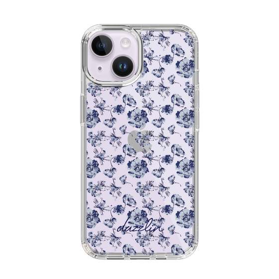 Slim Protection Case［ dazzlin - BlueFlower - Clear ］