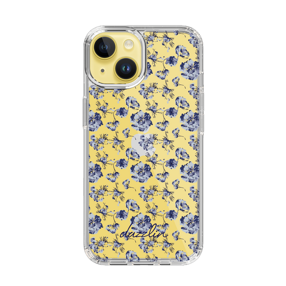 Slim Protection Case［ dazzlin - BlueFlower - Clear ］