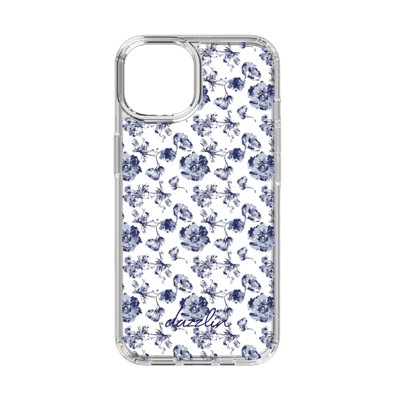 Slim Protection Case［ dazzlin - BlueFlower - Clear ］