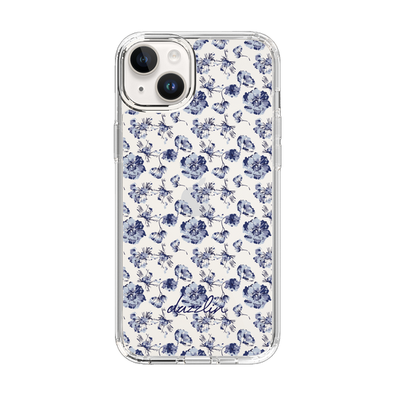 Slim Protection Case［ dazzlin - BlueFlower - Clear ］
