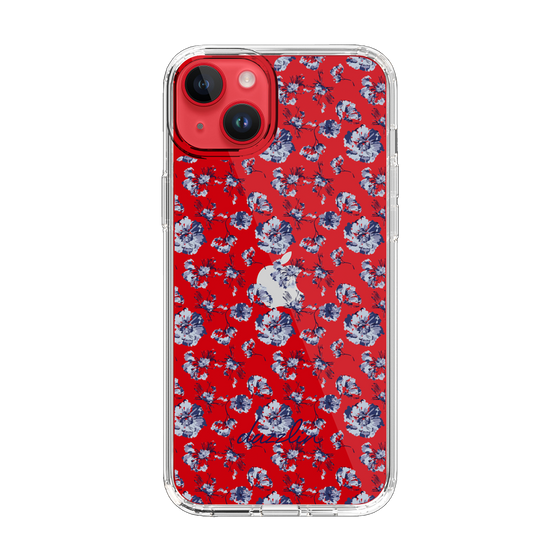 Slim Protection Case［ dazzlin - BlueFlower - Clear ］
