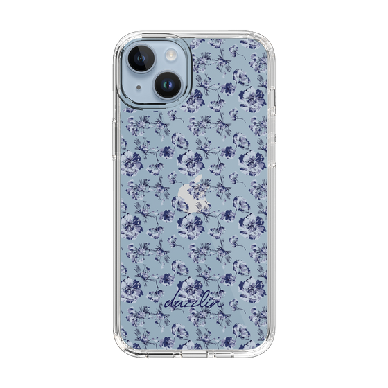 Slim Protection Case［ dazzlin - BlueFlower - Clear ］