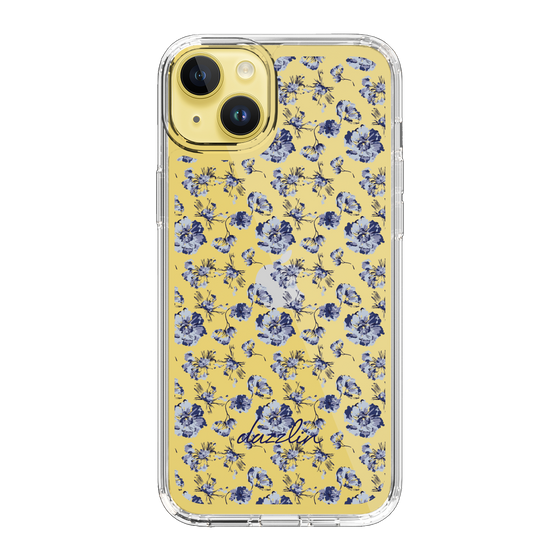Slim Protection Case［ dazzlin - BlueFlower - Clear ］